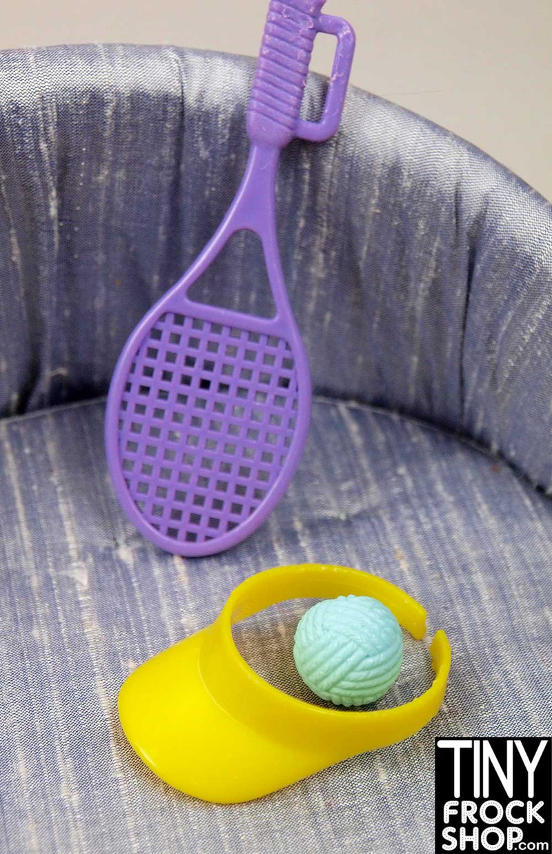12" Fashion Doll Purple Tennis Racket Set