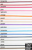 1/16 Inch Wide - 12" Fashion Doll Double Faced Satin Ribbon - 1 Yard Cut