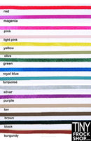 1/8 Inch Wide -  12 Inch Fashion Doll Double Faced Satin Ribbon - 1 Yard Cut - Tiny Frock Shop