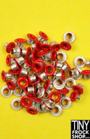 1/8 Inch -  12 Inch Fashion Doll Small Round Solid Color Eyelets - Pack of 12 - Tiny Frock Shop
