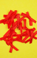 1 Inch Wide -  12 Inch Fashion Doll Sized Satin Pre-Made Bow - Pack of 12 - Tiny Frock Shop