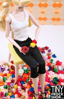 10mm - 18mm -  12 Inch Fashion Doll Mixed Color Rosette Trim - Pack Of 12! - Tiny Frock Shop