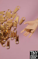 12 Inch Fashion Doll Faux Metal Zipper Pulls - 2 Piece Set - TinyFrockShop.com
