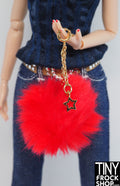 12" Fashion Doll Fur Pom Pom Handbag Charms by Pam Maness - 2 Colors