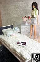12" Fashion Doll Metallic Bed & Pillow Set by Dress that Doll