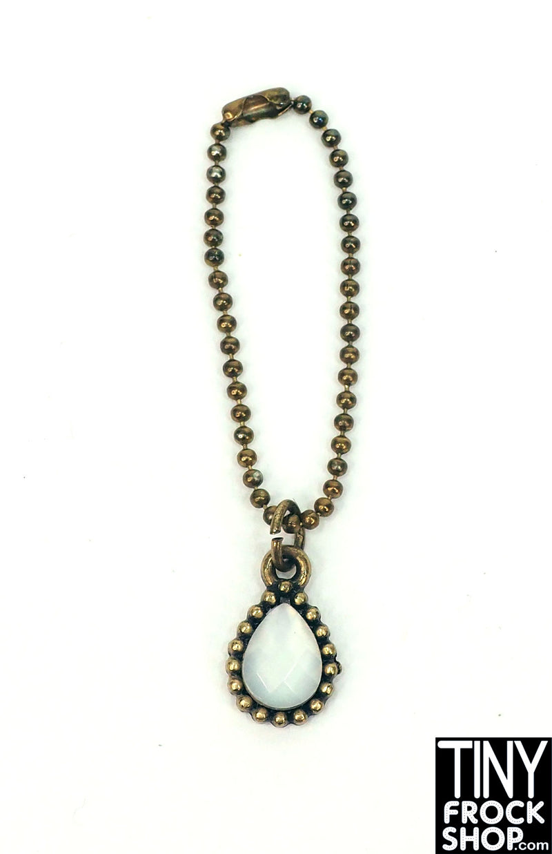 12" Fashion Doll Opal Faceted Teardrop Necklace by Pam Maness