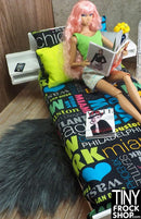 12" Fashion Doll 4 inch Oval Fur Area Rugs by Pam Maness