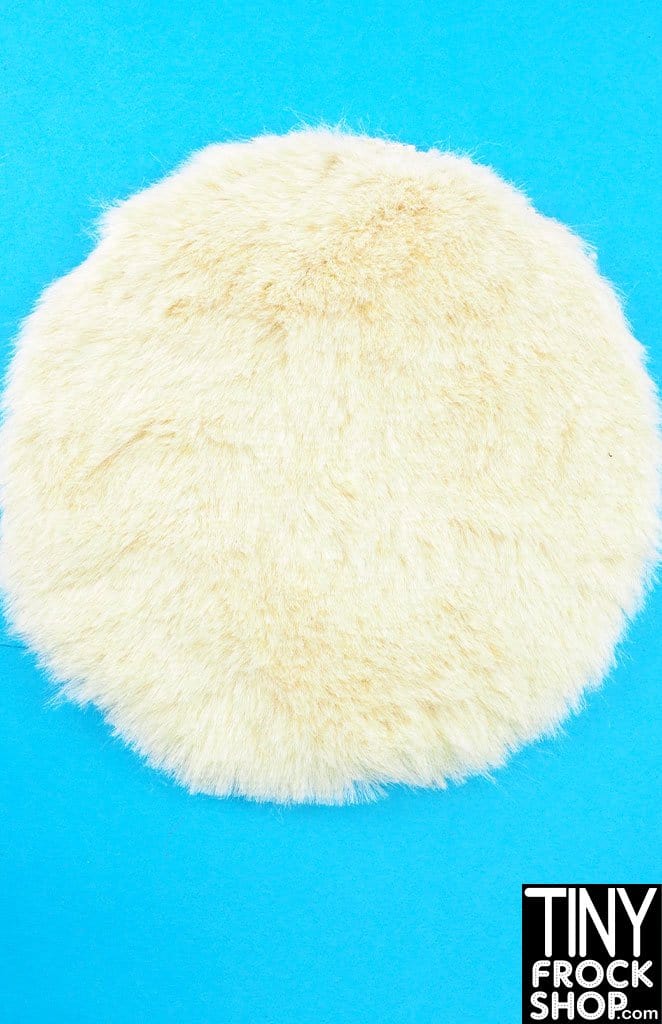 12" Fashion Doll 6 inch Round Fur Area Rugs by Pam Maness