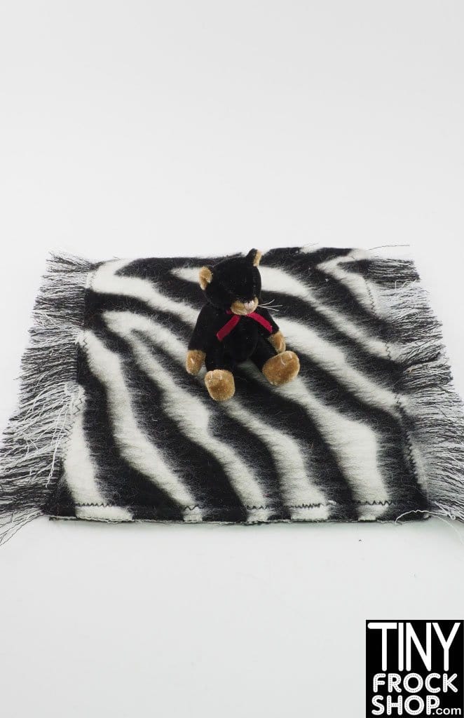 12" Fashion Doll 7-8 inch Square Fur Area Rugs by Pam Maness