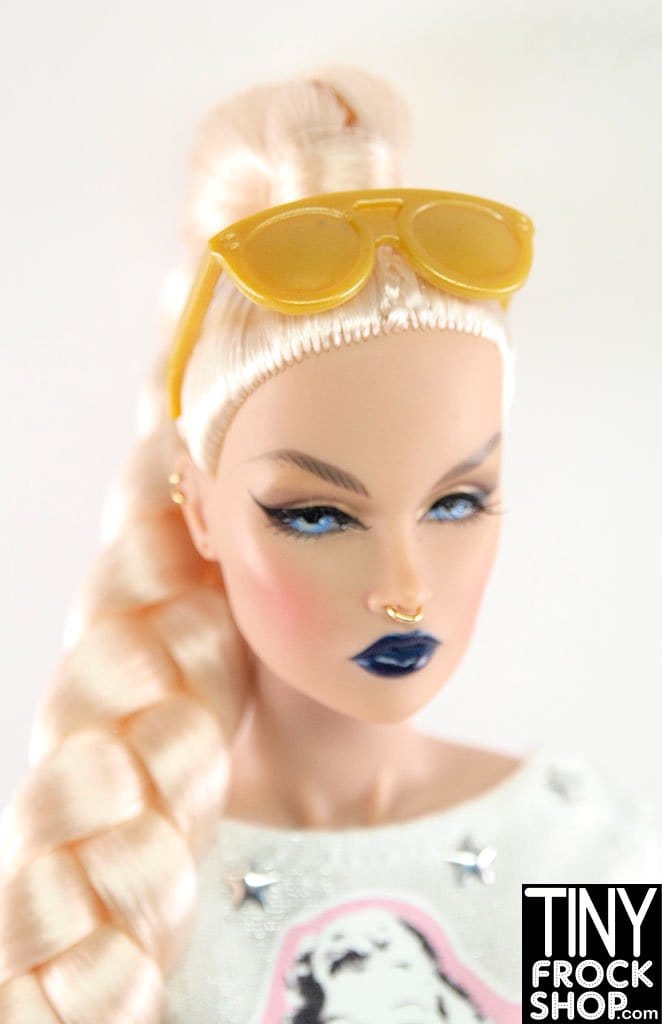 12 Inch Fashion Doll Gold Sunglasses - TinyFrockShop.com