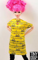 12 Inch Fashion Doll Hello Graphic Dress - TinyFrockShop.com
