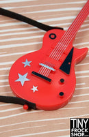 12 Inch Fashion Doll Red Star Guitar with Strap - Tiny Frock Shop
