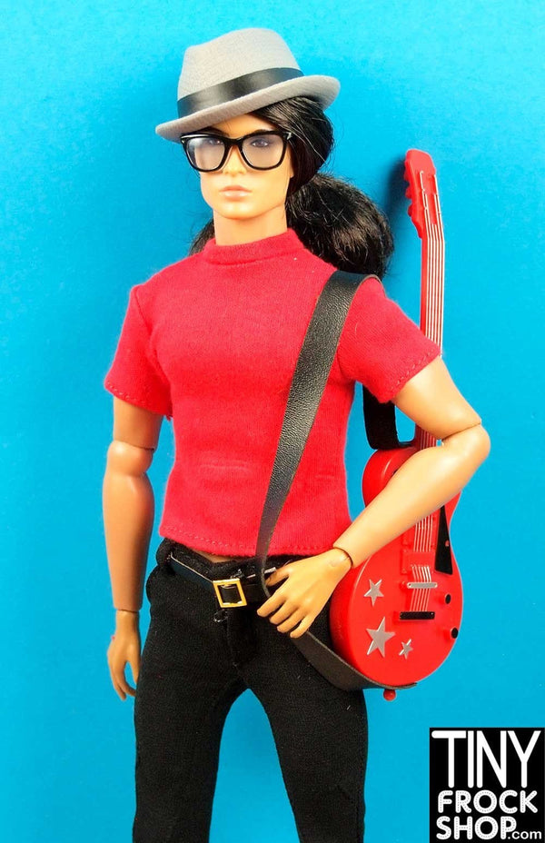 12" Fashion Doll Avastars Red Star Guitar with Strap