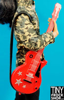 12 Inch Fashion Doll Red Star Guitar with Strap - Tiny Frock Shop