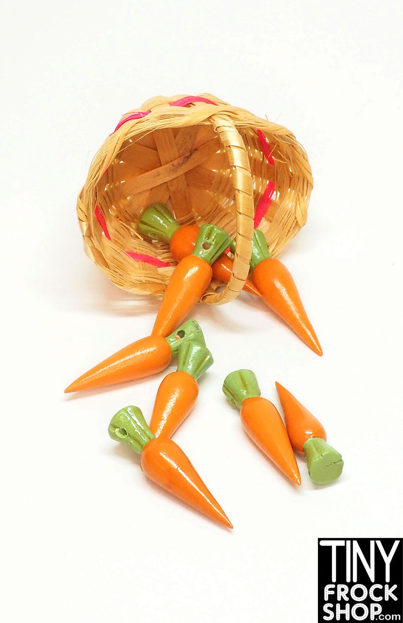 12" Fashion Doll Basket of Carrots