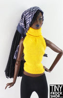 12" Fashion Doll Blue Chevron Brooks Brothers Silk Scarf