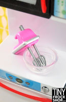 12 Inch Fashion Doll Chrome And Pink Working Handmixer - New - TinyFrockShop.com