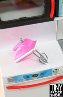 12 Inch Fashion Doll Chrome And Pink Working Handmixer - New - TinyFrockShop.com