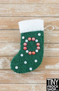 12" Fashion Doll Green Christmas Stockings By Ash Decker - 6 Styles