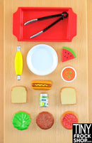 12 Inch Fashion Doll Grillin Food Set - New - TinyFrockShop.com
