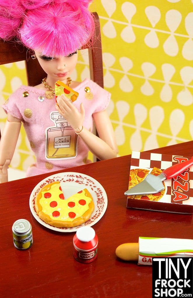 12 Inch Fashion Doll Italian Pizza Party Food Set - New - TinyFrockShop.com