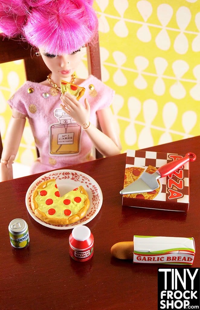 12 Inch Fashion Doll Italian Pizza Party Food Set - New - TinyFrockShop.com