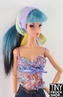 12" Fashion Doll Pastel Cotton Striped Scarf by Pam Maness