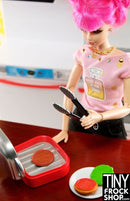 12 Inch Fashion Doll Silver And Red Indoor Grill - New - TinyFrockShop.com