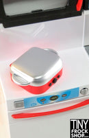 12 Inch Fashion Doll Silver And Red Indoor Grill - New - TinyFrockShop.com