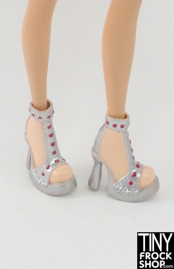 12" Fashion Doll  T Strap Studded Heels