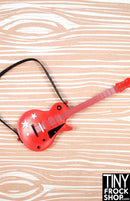 12 Inch Fashion Doll Red Star Guitar with Strap - Tiny Frock Shop