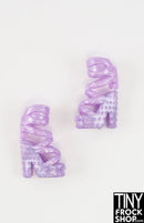 12" Fashion Doll Pearllized Lavendar Stud Heels