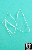 12" Fashion Doll White Iridescent Fringe and Puff Cording