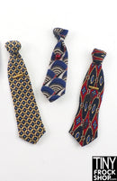12" Male Fashion Doll Silk Vintage Ties by Pam Maness