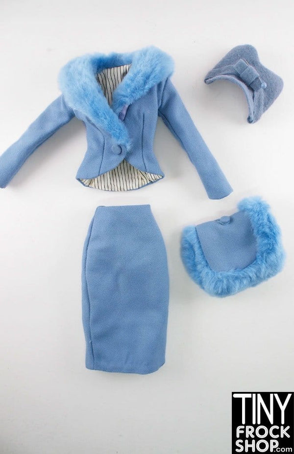 16" Gene Marshall Light Blue And Fur Clothing Set