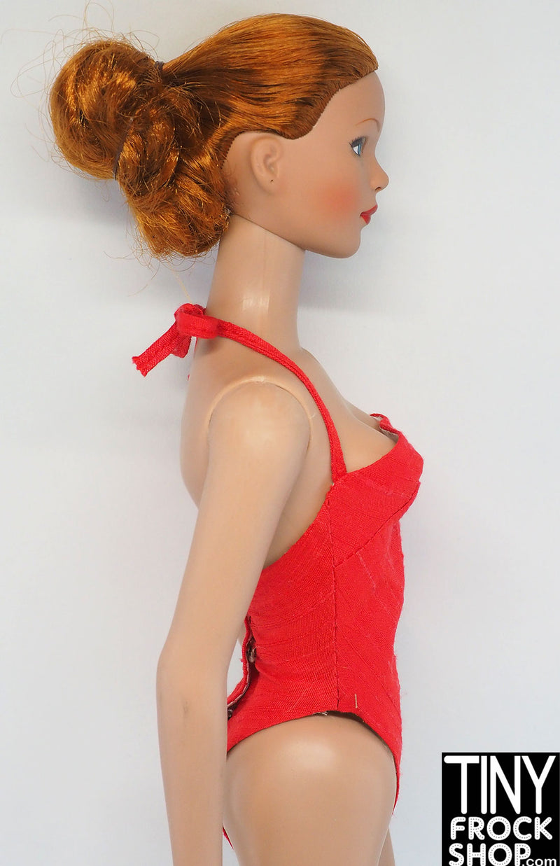 16 Inch Doll Red Silk Look Bodysuit