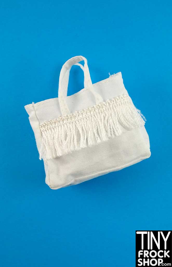 16 Inch Doll White Fringe Bag
