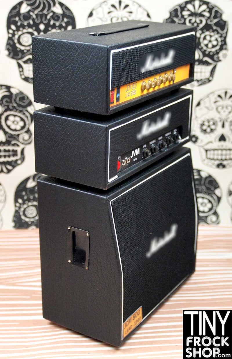 12" Fashion Doll 3 Stacked Black  and Gold Amplifier