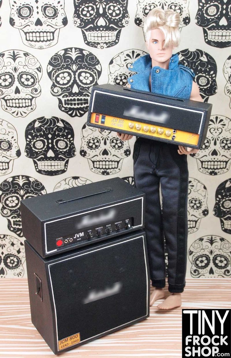 12" Fashion Doll 3 Stacked Black  and Gold Amplifier