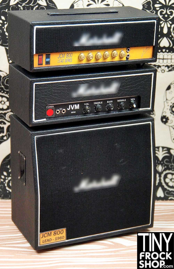 12" Fashion Doll 3 Stacked Black  and Gold Amplifier