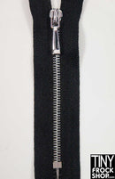High Quality 4" Tiny Closed End Metal Teeth Doll Zippers - Size 1 - TinyFrockShop.com