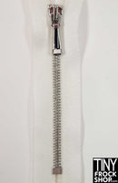 High Quality 4" Tiny Closed End Metal Teeth Doll Zippers - Size 1 - TinyFrockShop.com