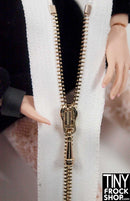 High Quality 3" Tiny Closed End Metal Teeth Doll Zippers - Size 1 - TinyFrockShop.com