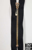 High Quality 3" Tiny Closed End Metal Teeth Doll Zippers - Size 1 - TinyFrockShop.com