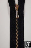 Barbie 4" High Quality Tiny Open End Metal Teeth Doll Zippers - Size 1 - TinyFrockShop.com