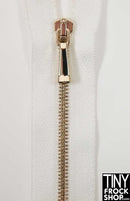 Barbie 4" High Quality Tiny Open End Metal Teeth Doll Zippers - Size 1 - TinyFrockShop.com