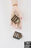 5MM - 12" Fashion Doll Mini Metal 3 Row Slide Buckle