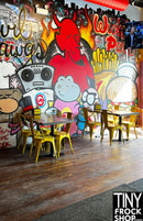 A-391 12" Fashion Doll Photography Backdrop - Wide - Devil Dawgs