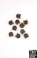 4mm Super Mini Metal 2 Hole Kitty Buttons - Pack of 10 Buttons - Tiny Frock Shop