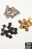 4mm Super Mini Metal 2 Hole Kitty Buttons - Pack of 10 Buttons - TinyFrockShop.com